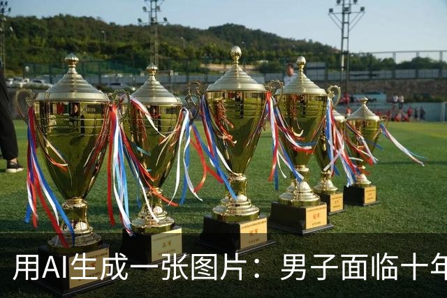 用AI生成一张图片：男子面临十年监禁！